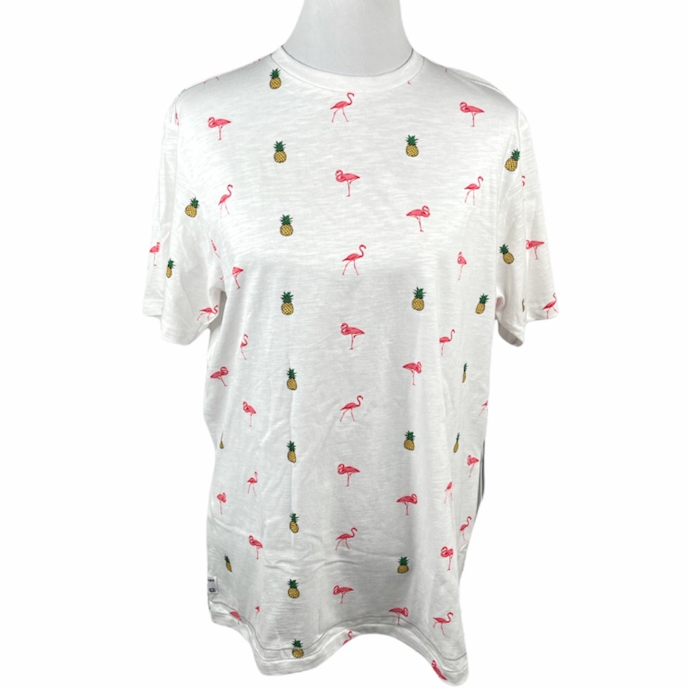 Huntington Beach Club Flamingo and Pineapple Shirt